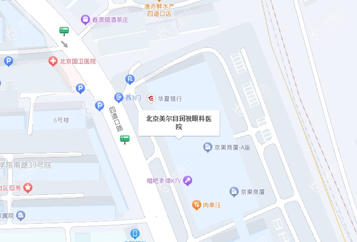 北京美尔目润视眼科地址位置示意图
